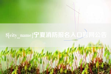 双峰宁夏消防报名入口官网公告