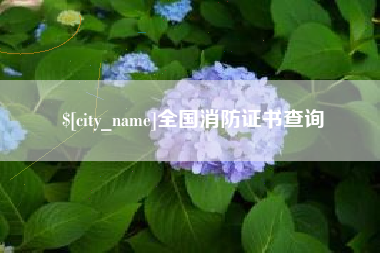 双峰全国消防证书查询