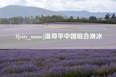 双峰温哥华中国组合滑冰
