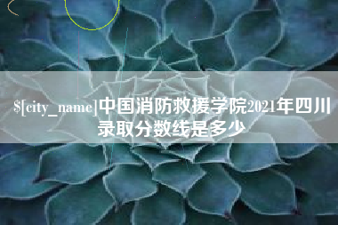双峰中国消防救援学院2021年四川录取分数线是多少