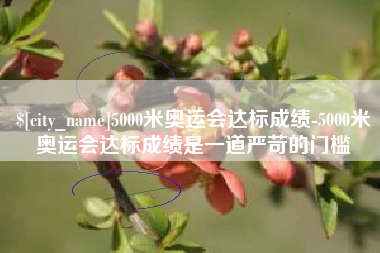 双峰5000米奥运会达标成绩-5000米奥运会达标成绩是一道严苛的门槛