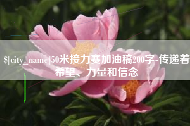 双峰50米接力赛加油稿200字-传递着希望、力量和信念