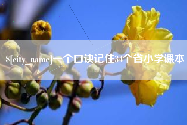 双峰一个口诀记住34个省小学课本