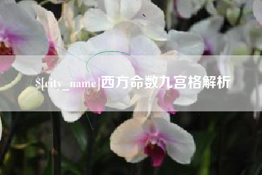 双峰西方命数九宫格解析