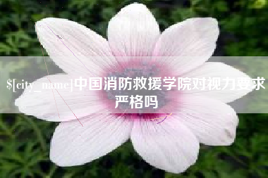 双峰中国消防救援学院对视力要求严格吗