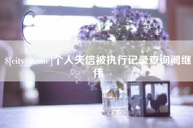 双峰个人失信被执行记录查询阚继伟
