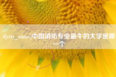 双峰中国消防专业最牛的大学是哪一个