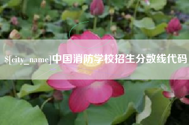 双峰中国消防学校招生分数线代码