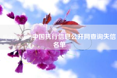 双峰中国执行信息公开网查询失信名单