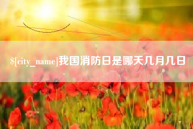 双峰我国消防日是哪天几月几日