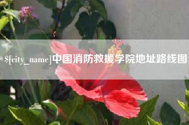 双峰中国消防救援学院地址路线图