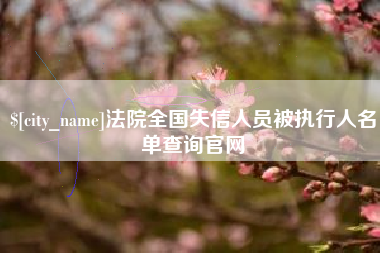 双峰法院全国失信人员被执行人名单查询官网
