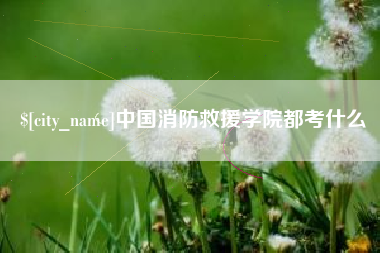 双峰中国消防救援学院都考什么