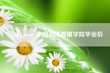 双峰中国消防救援学院毕业后