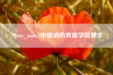 双峰中国消防救援学院要求