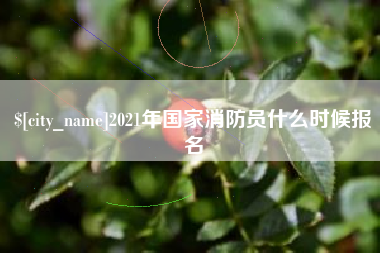 双峰2021年国家消防员什么时候报名