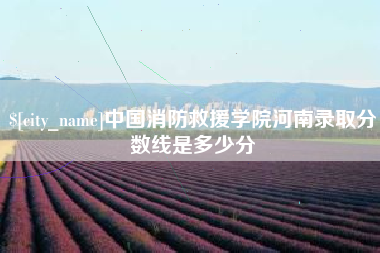 双峰中国消防救援学院河南录取分数线是多少分