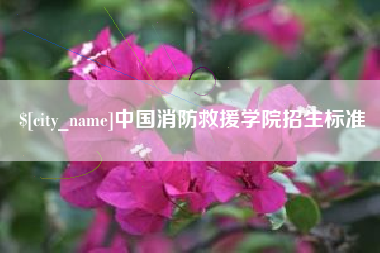 双峰中国消防救援学院招生标准