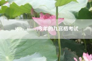 双峰今年的九宫格考试