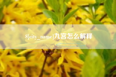 双峰九宫怎么解释