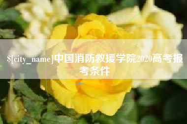 双峰中国消防救援学院2020高考报考条件