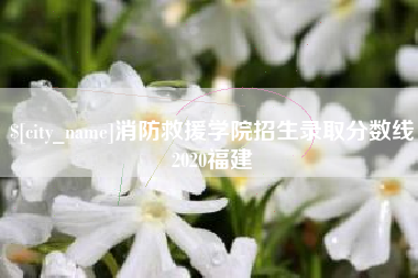 双峰消防救援学院招生录取分数线2020福建