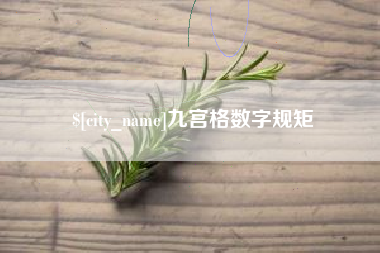 双峰九宫格数字规矩