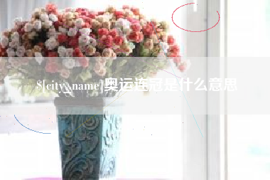 双峰奥运连冠是什么意思