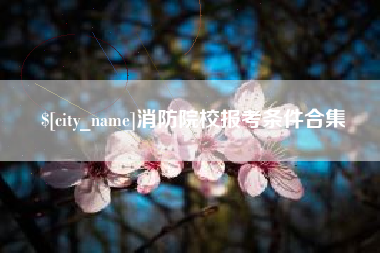 双峰消防院校报考条件合集